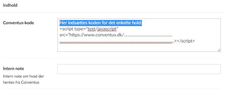 Conventus Kode
